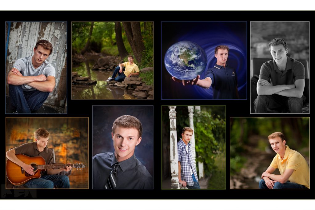High school senior boy folio of 8 images Senior Graduation Picture