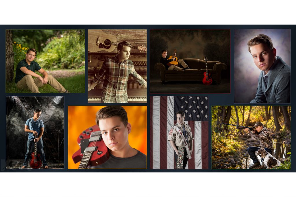 High school senior boy folio of 8 images Senior Graduation Picture