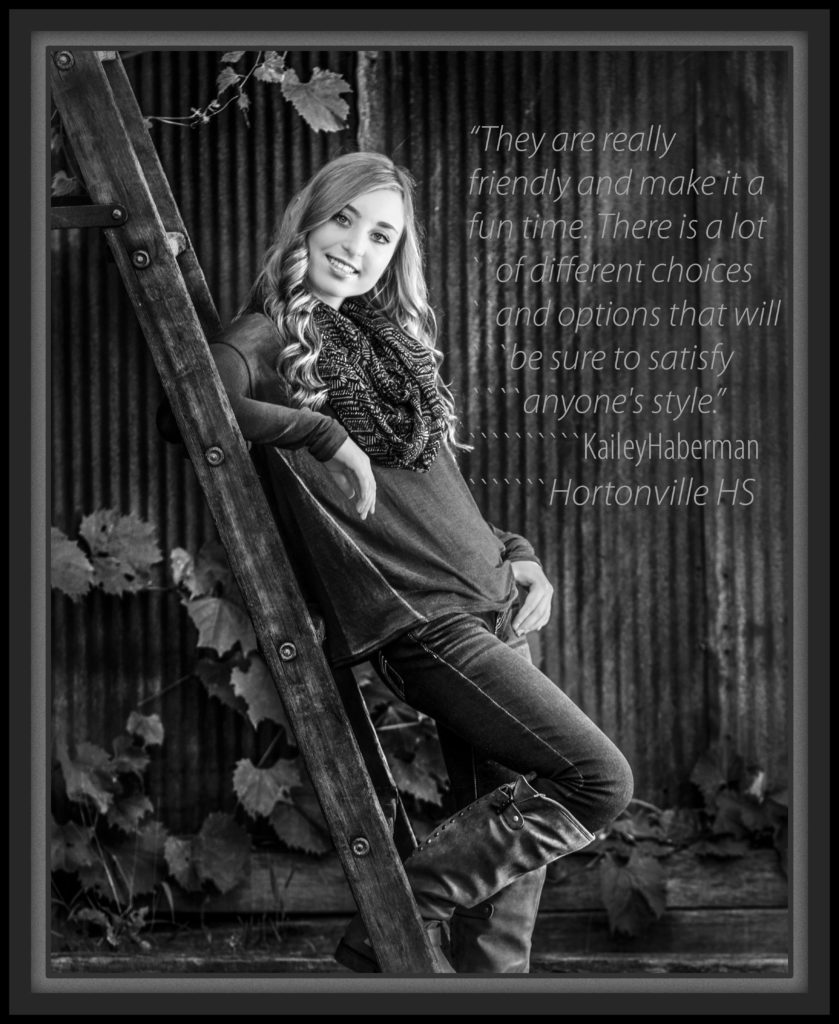 High school senior portrait as photographed at KenMar Photography