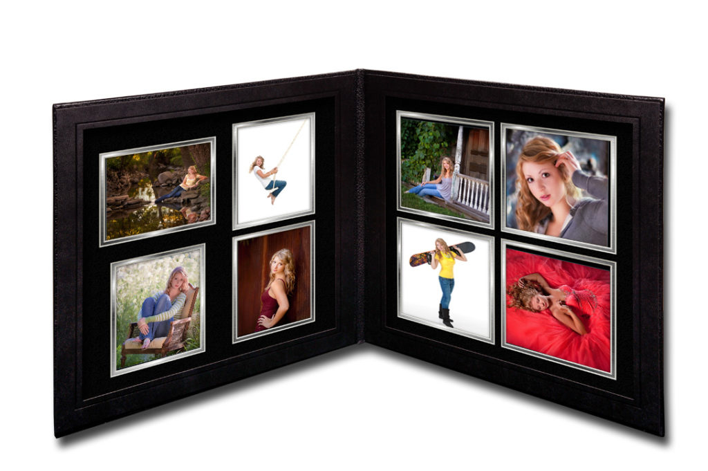 Leather 12x12 folio holds 8 of your most favorite images